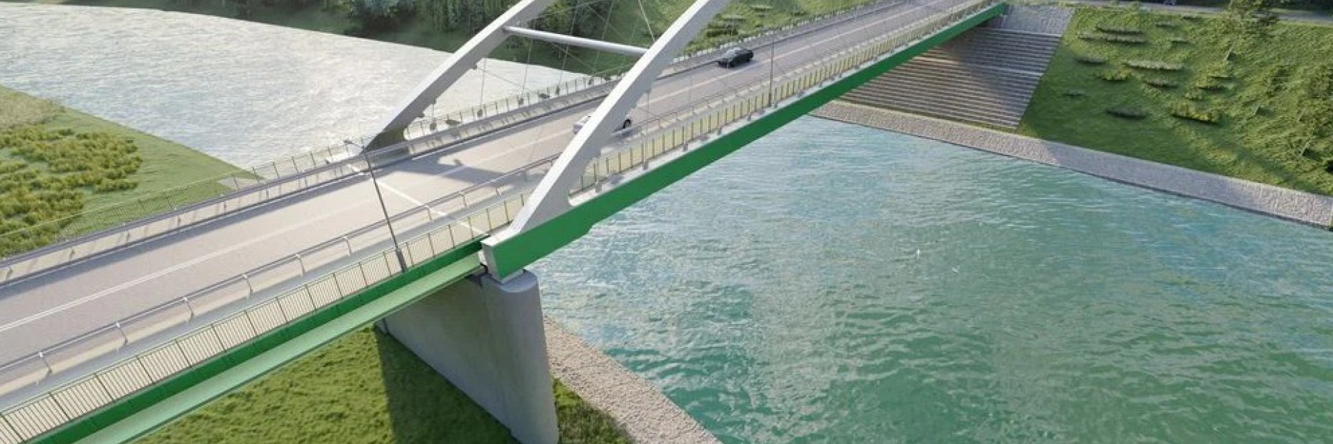 Construction of a bridge over the San River on the road connecting Niewistka with Jabłonica Ruska