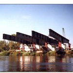 Bridge in Poznan over Warta river within the route of the A-2 speedway