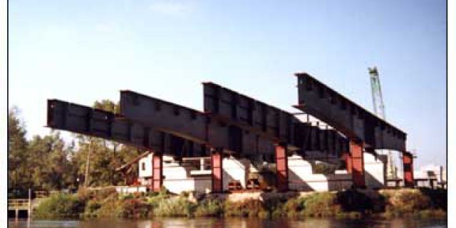 Bridge in Poznan over Warta river within the route of the A-2 speedway