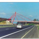 Overbridge objects over the A-4 highway by Wrocław