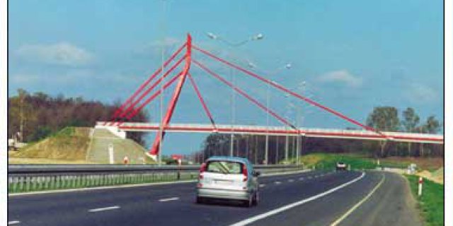 Overbridge objects over the A-4 highway by Wrocław