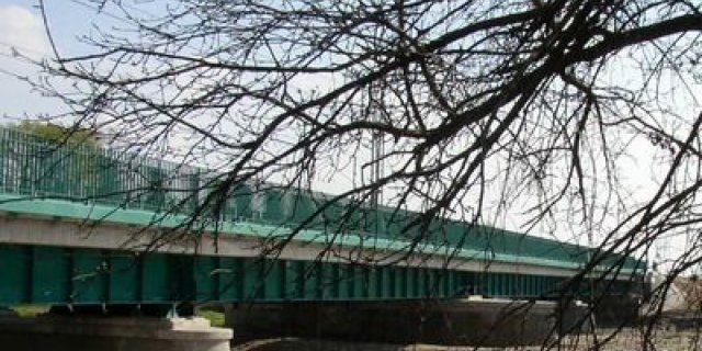 The reconstruction of railway bridge on the Nida river located in Brzezno