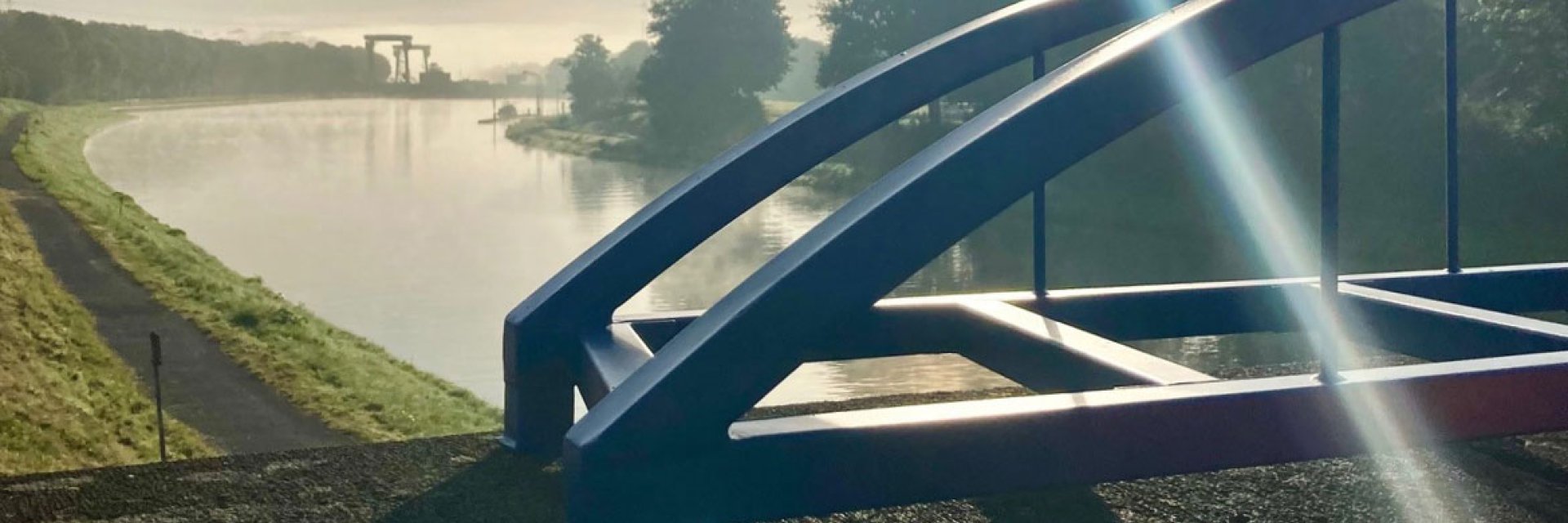 Construction of the Lippe Bridge over the Wesel-Datteln Canal near Hünxe, Germany