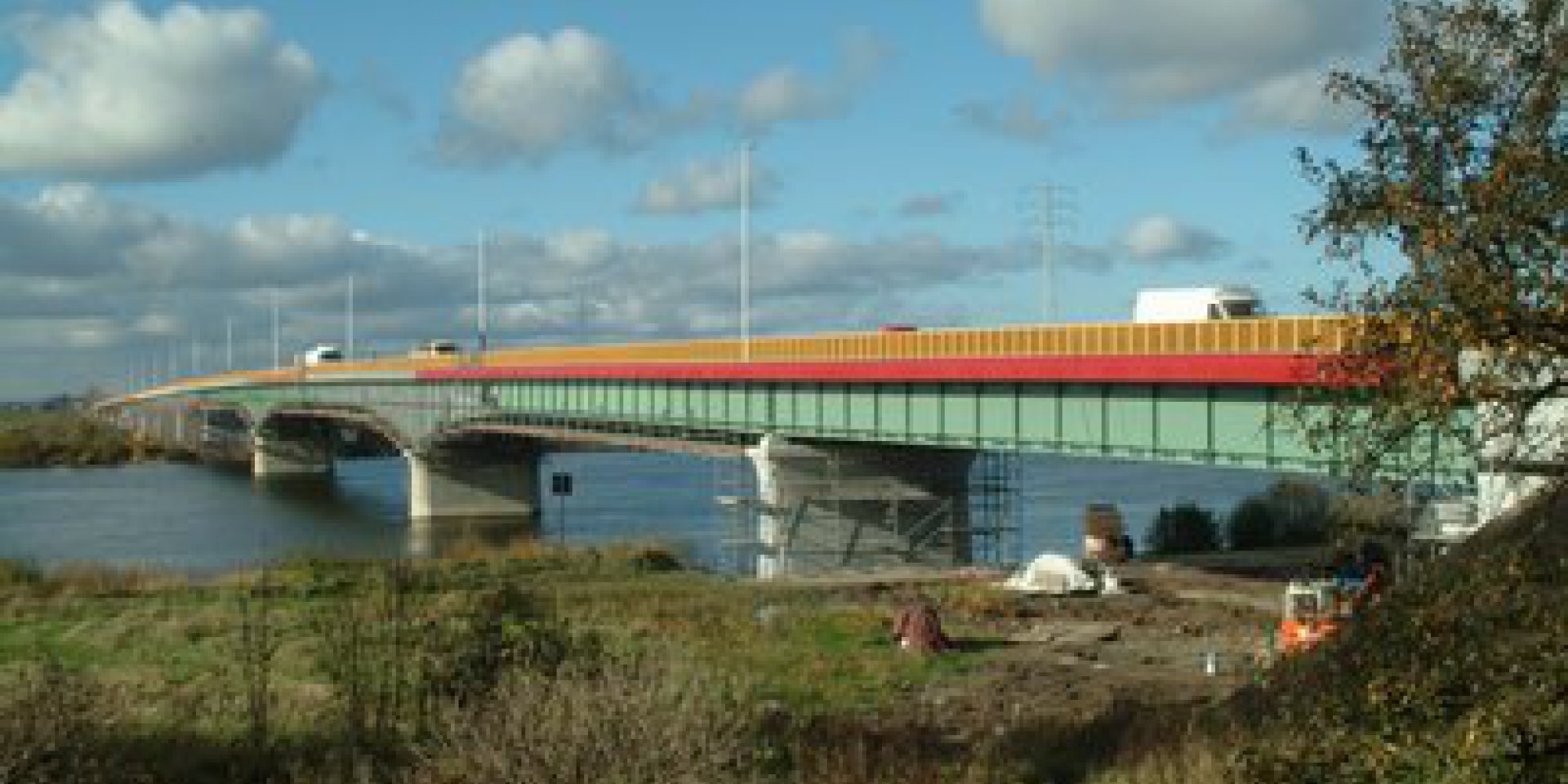 The reconstruction of brigde over Vistula river in Kiezmark