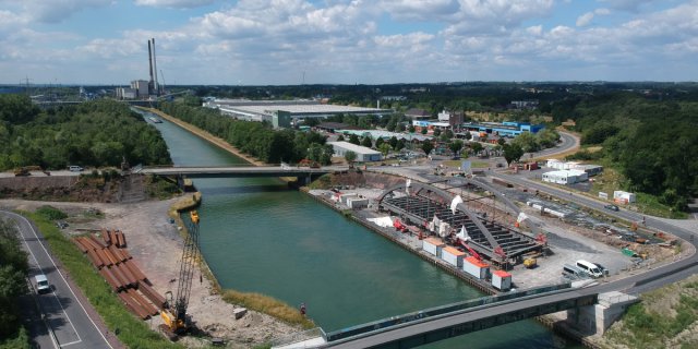 Reconstruction of the Löringhoff Bridge No.33 over the Dortmund-Ems canal as part of the extension of the Datteln bypass (Germany)
