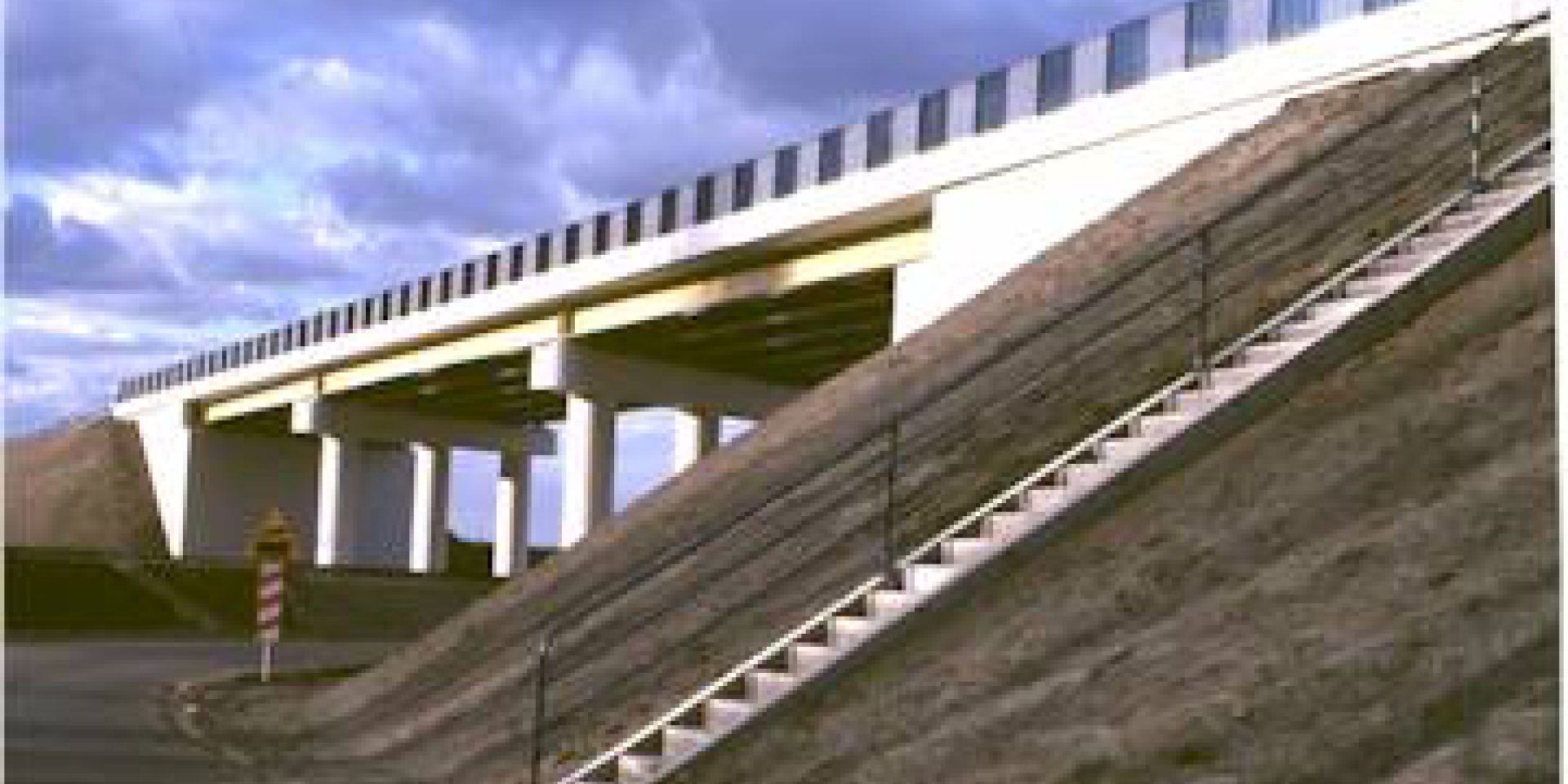 Road overbridge over the railroad in the circuit of the currently built Northern Ring Road of Opole