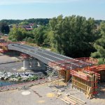 Budowa mostu przez rzekę Lippe na obwodnicy Wesel B58n, Niemcy